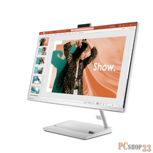 Моноблок Lenovo IdeaCentre AIO 3 27ALC6 27 FHD (1920x1080) IPS 250N, Ryzen 7 7730U, 2x8GB DDR4 3200, 512GB SSD M.2, Radeon Graphics, WiFi, BT, 5.0 Cam, Wireless KB&Mouse, NoOS, White, 1Y