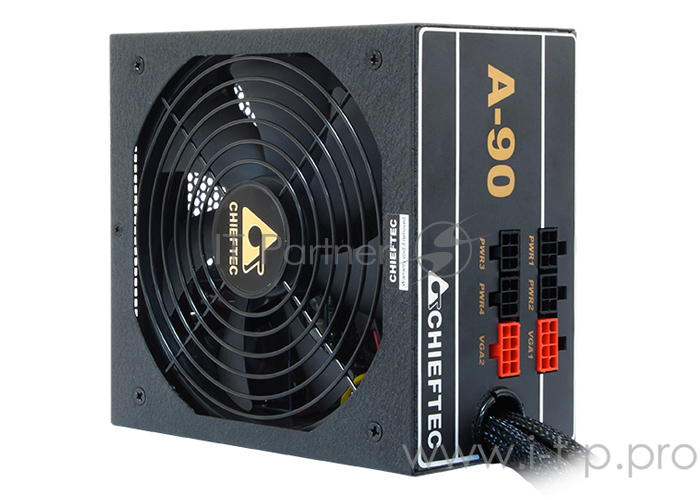 Блок питания 650Вт Chieftec A-90 GDP-650C ATX12V V2.3 (20/24+4/8+6/8pin, вентилятор d140мм) + кабель питания EURO (1.5м)