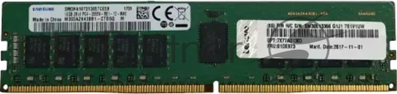 Модуль памяти Lenovo TCH ThinkSystem 16GB TruDDR4 2933MHz (1Rx4 1.2V) RDIMM (for GEN 2: sr550/sr530/sr570/sr590/sn550/