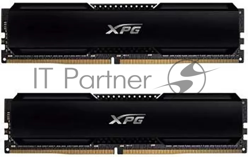 Модуль памяти 64GB ADATA DDR4 3200 DIMM GAMMIX D20 Black Gaming Memory AX4U320032G16A-DCBK20 Non-ECC, CL16, 1.35V, Heat Shield, Kit (2x32GB), RTL