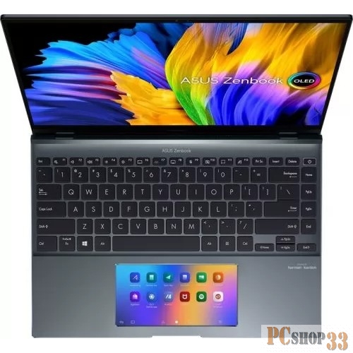 Ноутбук 14 OLED touch 2.8K ASUS UX5400EA-KN274W grey (Core i5 1135G7/8Gb/512Gb SSD +32Gb/VGA int/W11) (90NB0TA3-M002U0)