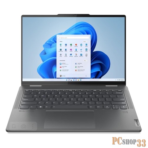Ноутбук Lenovo Yoga 7 14ARP8 14(2880x1800 OLED)/Touch/AMD Ryzen 7 7735U(2.7Ghz)/16384Mb/1024SSDG Radeon/Cam/BT/WiFi/71WHr/war 1y/1.49kg/storm grey/Win11Home + 65W, Pen, RU kbd