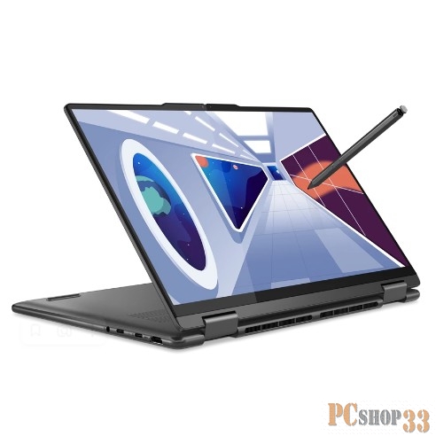 Ноутбук Lenovo Yoga 7 14ARP8 14(2880x1800 OLED)/Touch/AMD Ryzen 7 7735U(2.7Ghz)/16384Mb/1024SSDG Radeon/Cam/BT/WiFi/71WHr/war 1y/1.49kg/storm grey/Win11Home + 65W, Pen, RU kbd