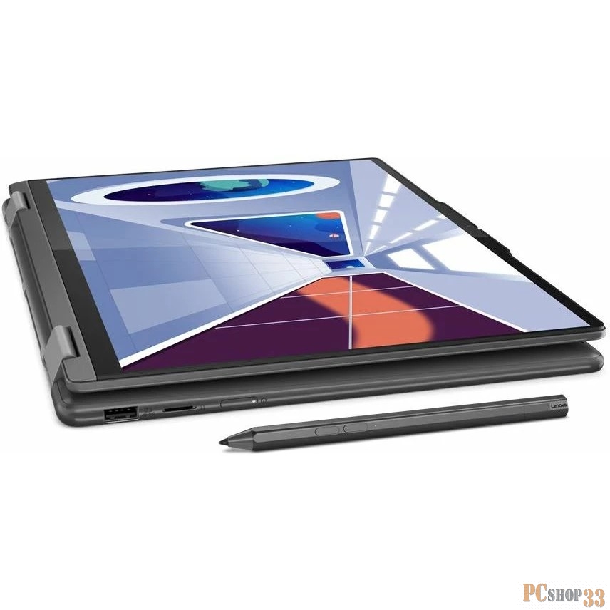 Ноутбук Lenovo Yoga 7 14IRL8 14(2880x1800 OLED)/Touch/Intel Core i7 1360P(2.2Ghz)/16384Mb/1024SSDG Iris Xe Graphics/Cam/BT/WiFi/71WHr/war 1y/1.49kg/storm grey/Win11Home + 65W, Pen, RU kbd