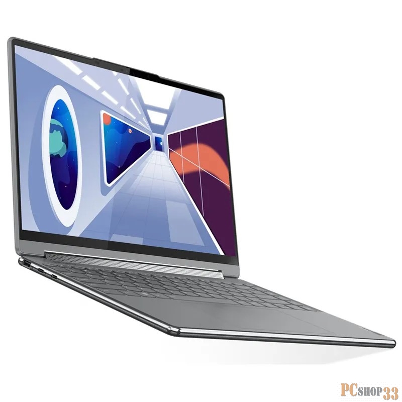 Ноутбук Lenovo Yoga 9 14IRP8 14(2880x1800 OLED)/Touch/Intel Core i7 1360P(2.2Ghz)/16384Mb/512SSDGb Iris Xe Graphics/Cam/BT/WiFi/75WHr/war 1y/1.4kg/storm grey/Win11Home + 65W, Pen, RU kbd