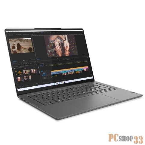 Ноутбук Lenovo Yoga Pro 7 14ARP8 14.5(2560x1600 IPS)/AMD Ryzen 5 7535HS(3.3Ghz)/16384Mb/512SSDG Radeon/Cam/BT/WiFi/73WHr/war 1y/1.49kg/storm grey/noOS + 100W, RU kbd