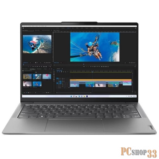 Ноутбук Lenovo Yoga Slim 6 14IAP8 14(2240x1400 IPS)/Intel Core i5 1240P(1.7Ghz)/16384Mb/512SSDGb Iris Xe Graphics/Cam/BT/WiFi/65WHr/war 1y/1.35kg/storm grey/noOS + 65W, RU kbd