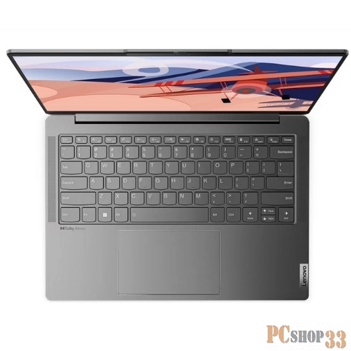 Ноутбук Lenovo Yoga Slim 6 14IAP8 14(2240x1400 IPS)/Intel Core i5 1240P(1.7Ghz)/16384Mb/512SSDGb Iris Xe Graphics/Cam/BT/WiFi/65WHr/war 1y/1.35kg/storm grey/noOS + 65W, RU kbd