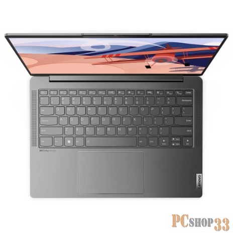 Ноутбук Lenovo Yoga Slim 6 14IAP8 14(2240x1400 IPS)/Intel Core i7 1260P(2.1Ghz)/16384Mb/512SSDGb Iris Xe Graphics/Cam/BT/WiFi/65WHr/war 1y/1.35kg/storm grey/noOS + 65W, RU kbd