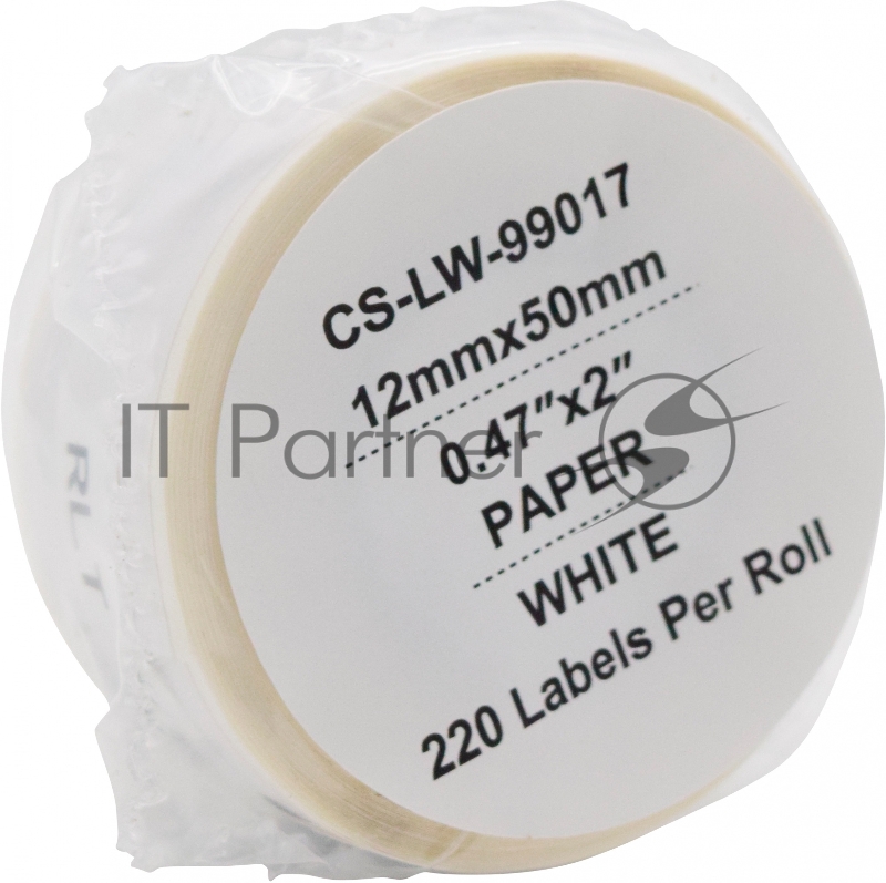 Этикетки Cactus CS-LW-99017 сег.:50x12мм черный белый 220шт/рул Dymo Label Writer 450/4XL