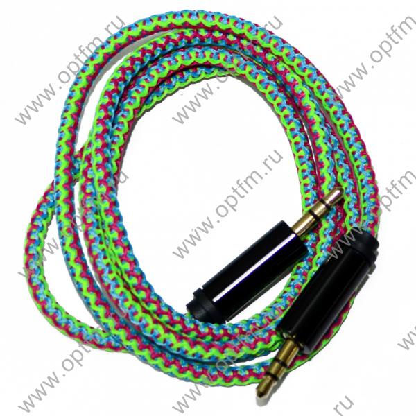 Кабель AUX тканевый Вид 6 (1,0м)