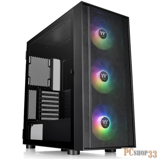 Корпус Thermaltake H570 TG ARGB/Black CA-1T9-00M1WN-01 /Win/SPCC/Tempered Glass*1/Mesh Front Panel/120mm ARGB Lite Fan*3/Brown Box