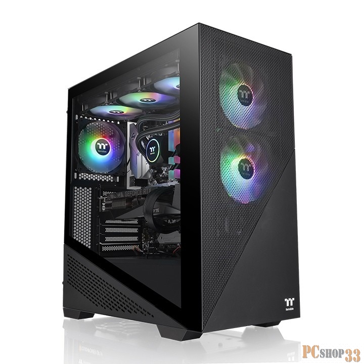 Корпус Thermaltake Divider 370 TG ARGB/Black CA-1S4-00M1WN-00 /Win/SPCC/Tempered Glass*1/120mm ARGB PWM Fan*3