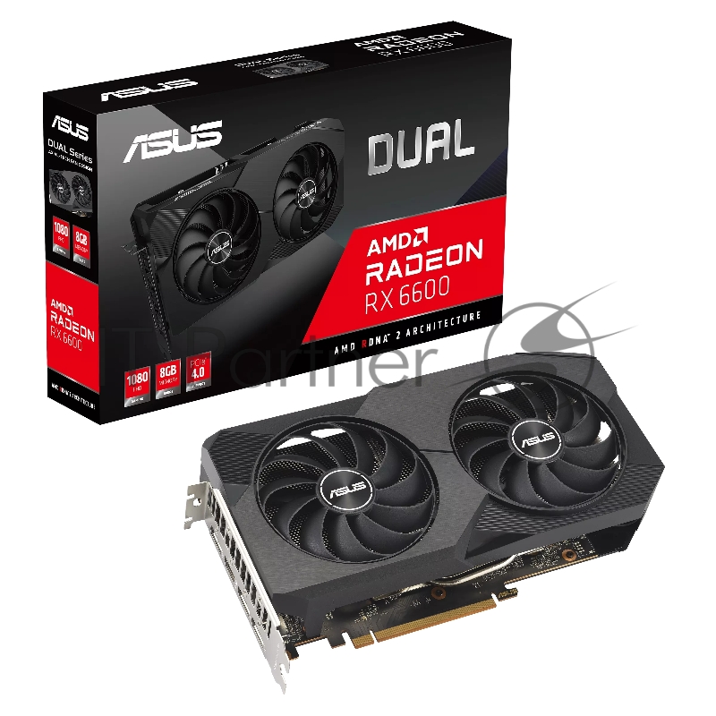 Видеокарта ASUS DUAL-RX6600-8G-V2 RX6600 8GB GDDR6,HDMI,3*DP