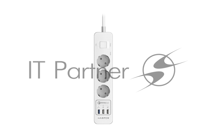 Удлинитель с USB зарядкой HARPER UCH-340 White PD3.0
