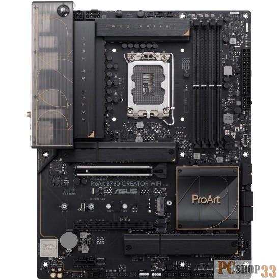 Материнская плата ASUS PROART B760-CREATOR WIFI LGA 1700, Intel B760, 2xDDR4-3200 МГц, 2xPCI-Ex16, 3xM.2,ATX