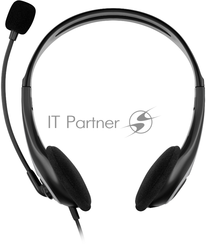 Наушники с микрофоном Оклик HS-M300 черный/серый 1.8м накладные оголовье (1876323)