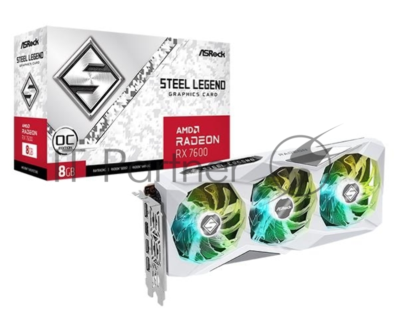 Видеокарта AsRock Radeon RX 7600 Steel Legend 8G OC