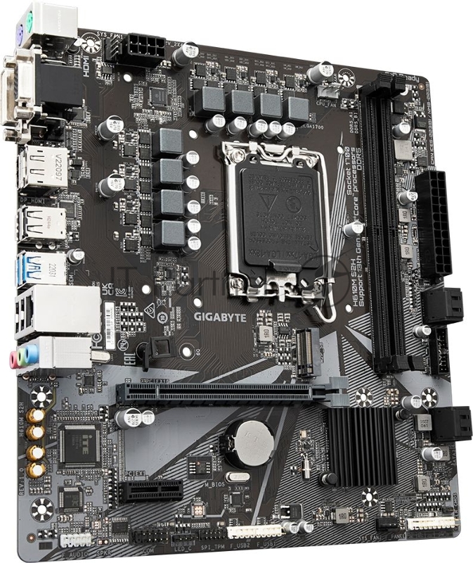 Материнская плата Gigabyte H610M S2H , Socket 1700, Intel®H610, 2xDDR5-4800, D-SUB+DVI-D+HDMI+DP, 1xPCI-Ex16, 1xPCI-Ex1, 4xSATA3, 1xM.2, 8Ch Audio, GLan, (4+4)xUSB2.0, (2+2)xUSB3.2, 2xPS/2, mATX, RTL