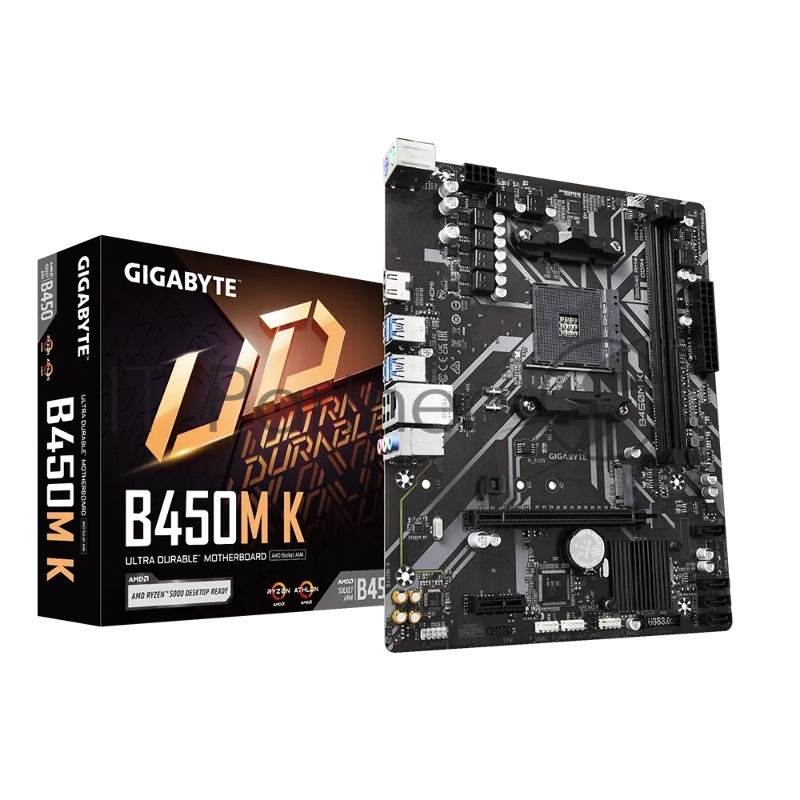 Материнская плата Gigabyte B450M K, Socket AM4, AMD B450, 2xDDR4-2933, HDMI, 1xPCI-Ex16, 1xPCI-Ex1, 4xSATA3, 1xM.2, 8 Ch Audio, GLan, mATX, RTL