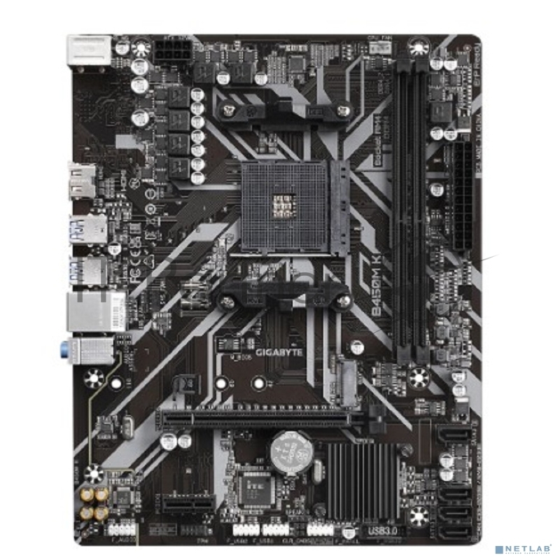 Материнская плата Gigabyte B450M K AM4, AMD B450, 2xDDR4-2933 МГц, 1xPCI-Ex16, 1xM.2, Micro-ATX