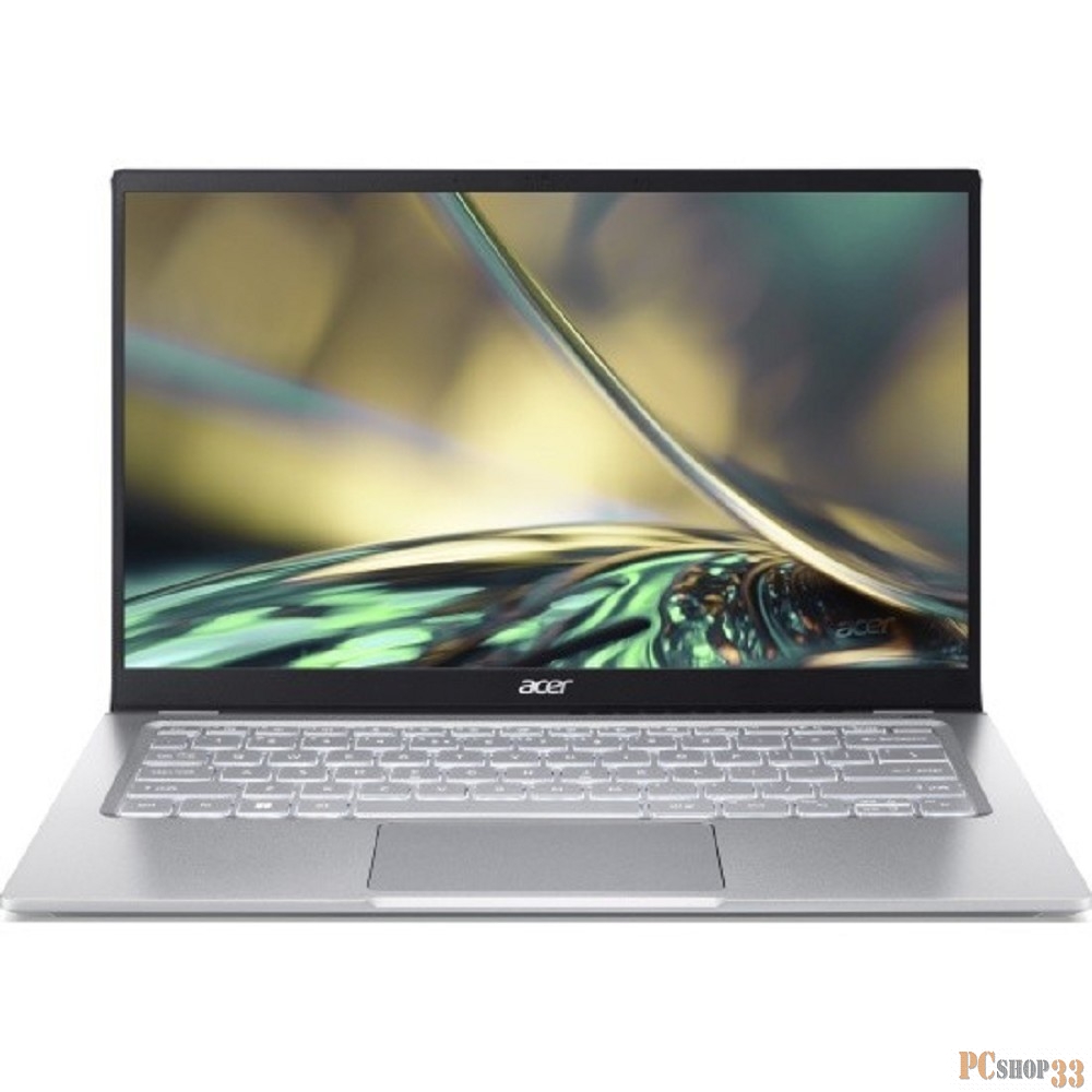 Ноутбук Acer SF314-512-744D Swift 14.0 WQHD(2560x1440) IPS/Intel Core i7-1260P 2.10GHz (Up to 4.70GHz) Duodeca/16GB+512GB SSD/Integrated/WiFi/BT/2.0MP/F kg/W11/1Y/SILVER