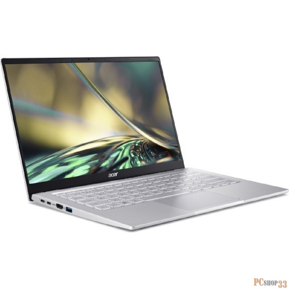 Ноутбук Acer SF314-512-744D Swift 14.0 WQHD(2560x1440) IPS/Intel Core i7-1260P 2.10GHz (Up to 4.70GHz) Duodeca/16GB+512GB SSD/Integrated/WiFi/BT/2.0MP/F kg/W11/1Y/SILVER