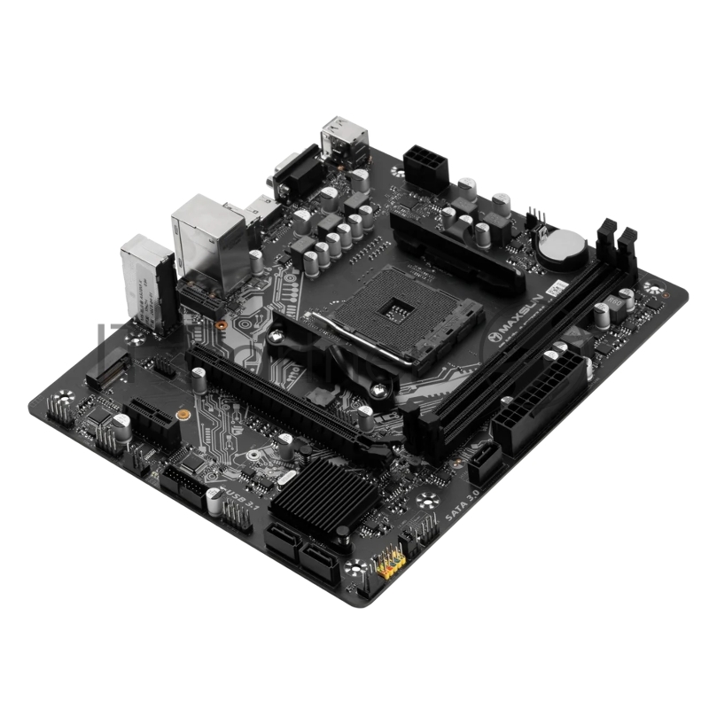 Материнская плата Maxsun MS-Challenger A520M-K AM4, A520, 2xDDR4, 1xPCI-E 16X1xPCI-E 1X2xM.2, Front2xUSB3.0, 2xUSB2.0, Rear4xUSB2.0, 2xUSB3.0, 3xSATA 3.0, 1GLan, HDMI+DP, mATX, RTL