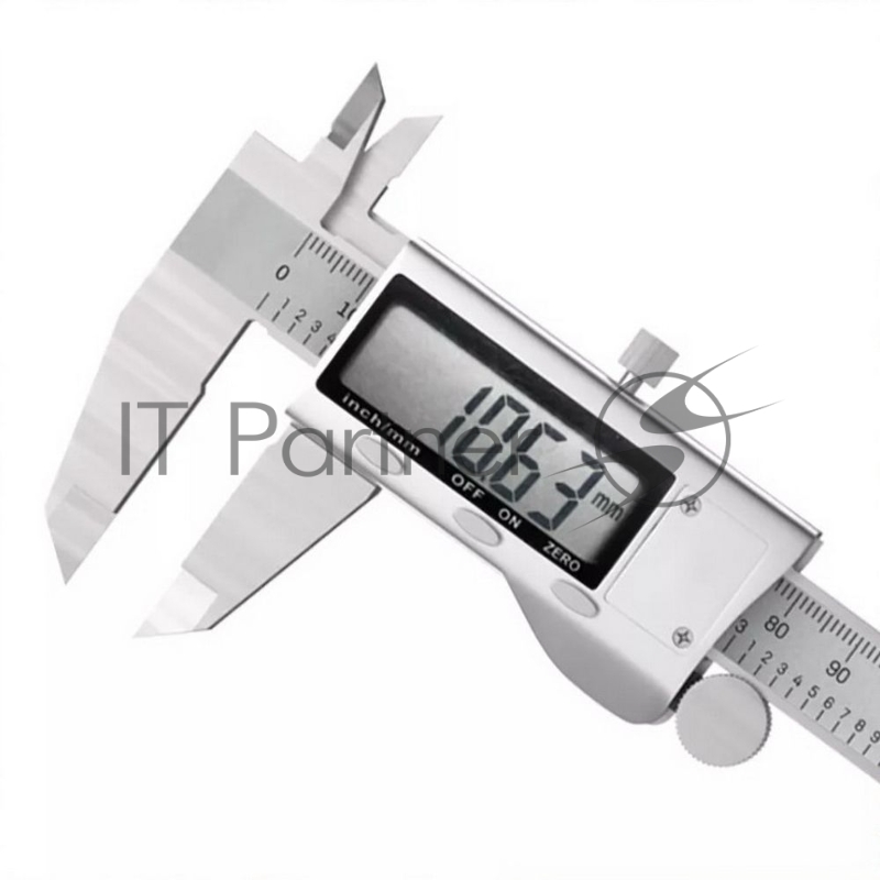 Электронный штангенциркуль Deli DL91150 150мм, метрическая/дюймовая конвертация, нержавеющая сталь, 3 кнопочное управление, светодиодный дисплей, 1,5В SR44.