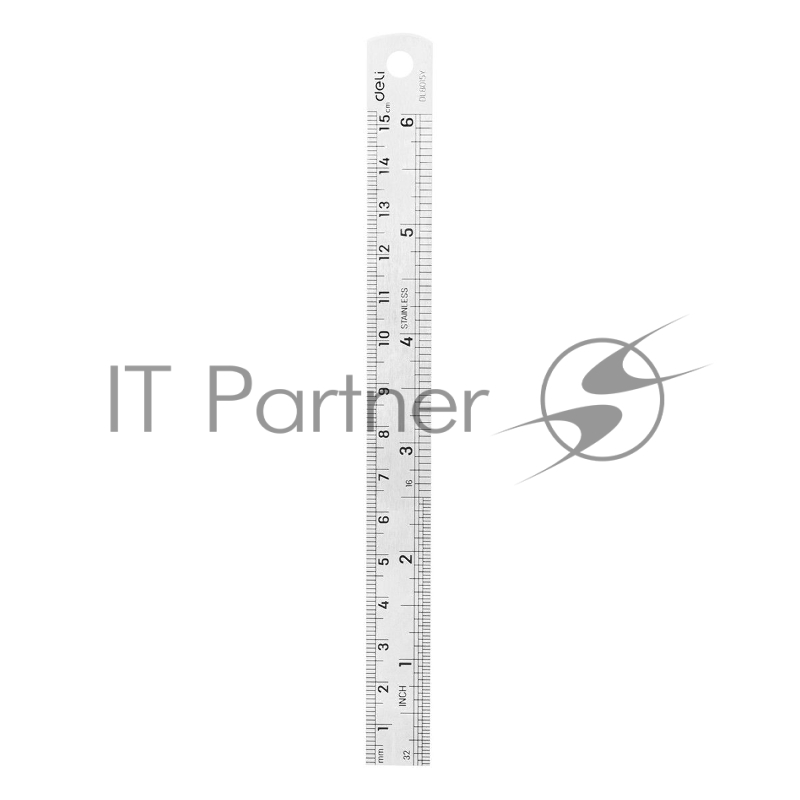 Линейка стальная Deli DL8015Y 150мм нержавеющая сталь