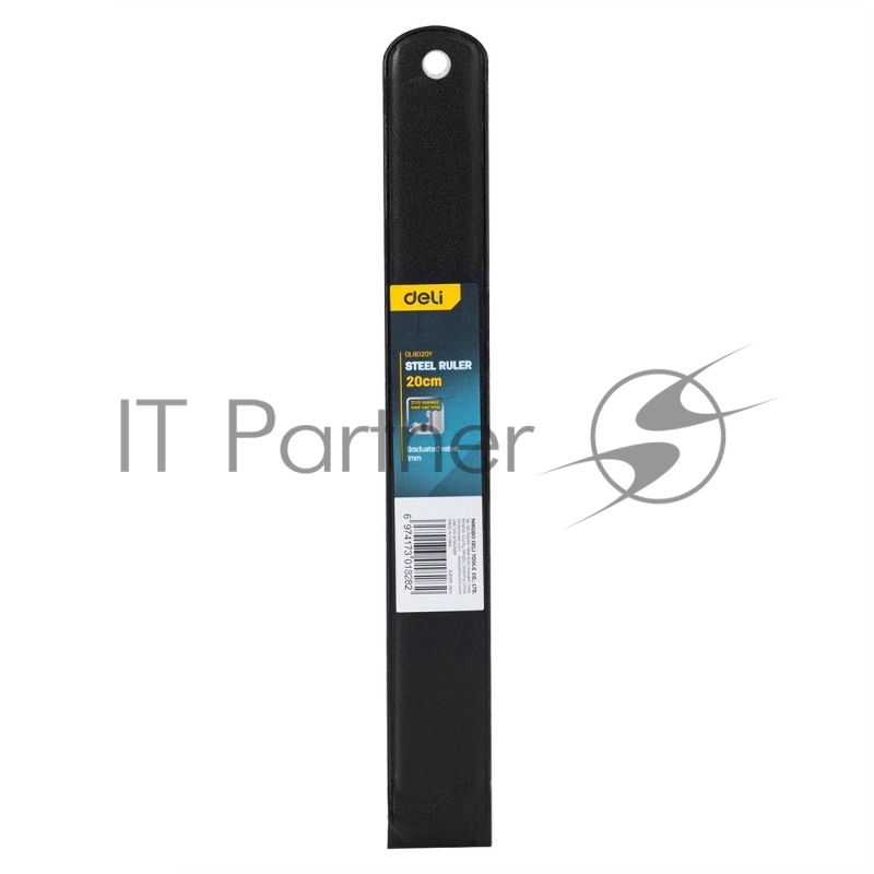 Линейка стальная Deli DL8020Y 200мм нержавеющая сталь