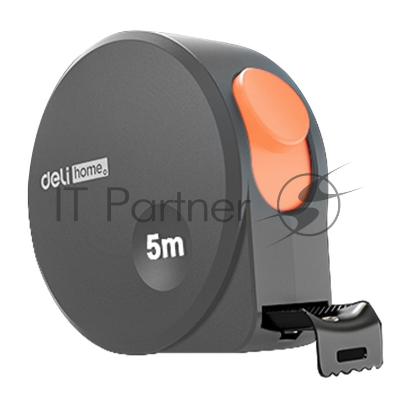 Рулетка Home Series Gray Deli HT8519C 5м х 19мм, эксклюзивный дизайн, корпус - высококачественный софттач пластик