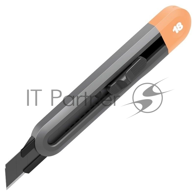 Технический нож Home Series Gray Deli HT4018C ширина лезвия 18мм, эксклюзивный дизайн, корпус из высококачественного софттач пластика