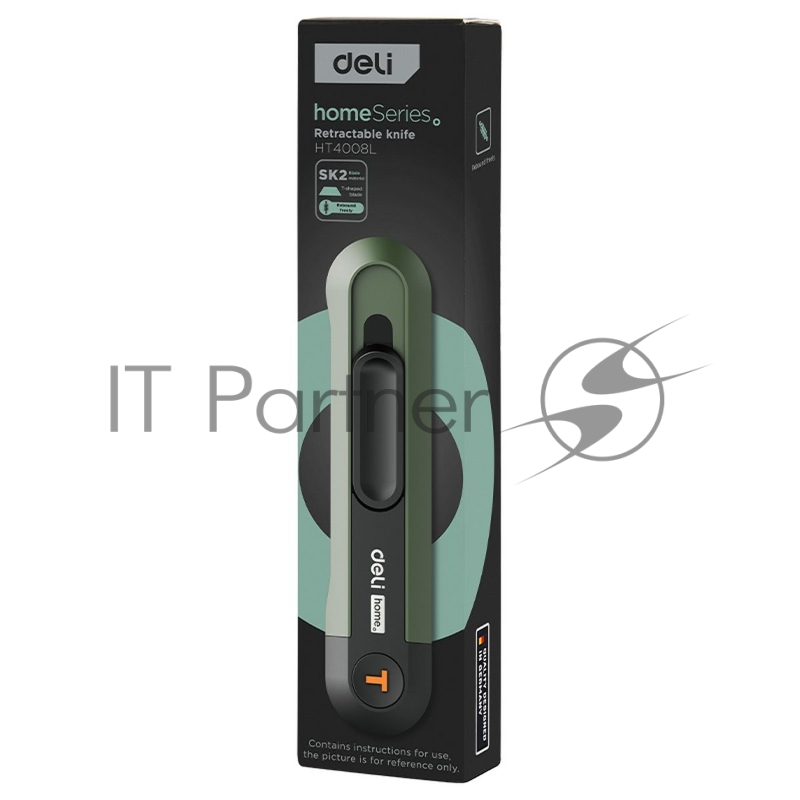 Технический нож Home Series Green Deli HT4008L Т-образное лезвие с механизмом автоматического возврата, эксклюзивный дизайн, корпус из высококачественного софттач пластика