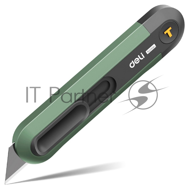 Технический нож Home Series Green Deli HT4008L Т-образное лезвие с механизмом автоматического возврата, эксклюзивный дизайн, корпус из высококачественного софттач пластика