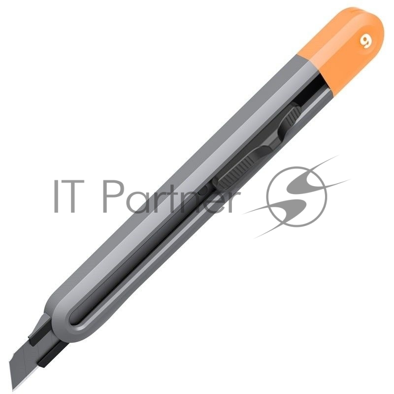 Технический нож Home Series Gray Deli HT4009C ширина лезвия 9мм, эксклюзивный дизайн, корпус из высококачественного софттач пластика