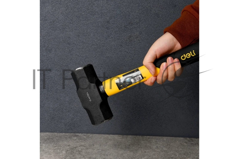 Кувалда Deli DL447004 1,8кг, рукоятка из высокопрочного стекловолокна