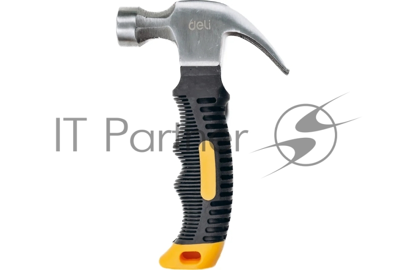 Молоток-гвоздодер укороченный Deli DL441008 250 гр, 160 мм, фиберглассовая рукоять