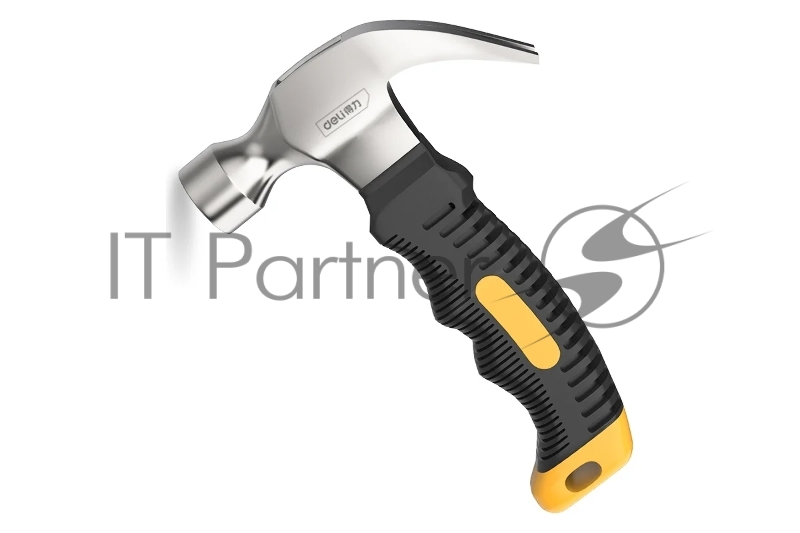 Молоток-гвоздодер укороченный Deli DL441008 250 гр, 160 мм, фиберглассовая рукоять