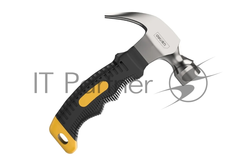 Молоток-гвоздодер укороченный Deli DL441008 250 гр, 160 мм, фиберглассовая рукоять