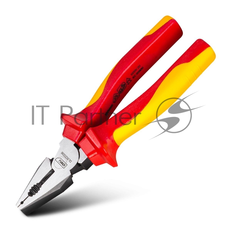 Диэлектрические комбинированные плоскогубцы Deli DL512006 160мм, сталь Cr-V, сертификат VDE для работ под напряжением до 1000 В