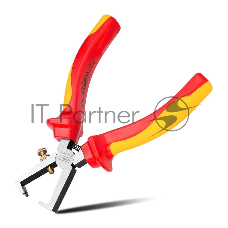 Диэлектрические клещи для снятия изоляции Deli DL515006 160мм, сталь Cr-V, сертификат VDE для работ под напряжением до 1000 В