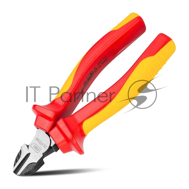 Диэлектрические диагональные бокорезы Deli DL512206 160мм, сталь Cr-V, сертификат VDE для работ под напряжением до 1000 В