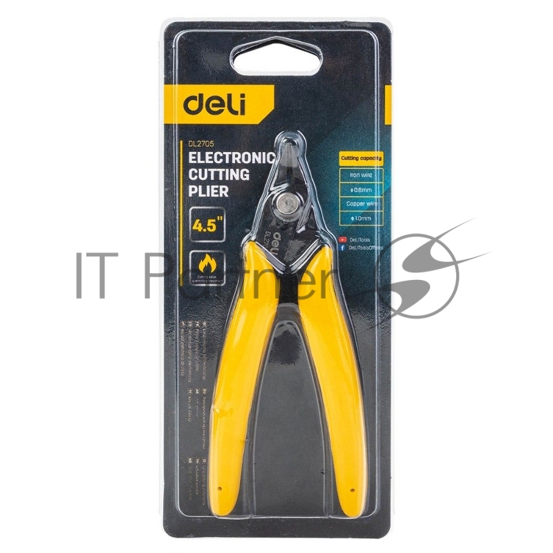 Кусачки Deli DL2705 130мм, сталь CrV, пластиковая ручка