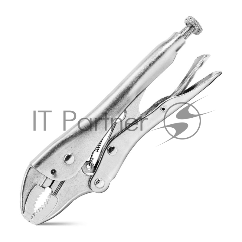 Зажимные клещи с изогнутыми губками Deli DL109107Z 180мм, рабочий ход 50мм, регулировочный винт