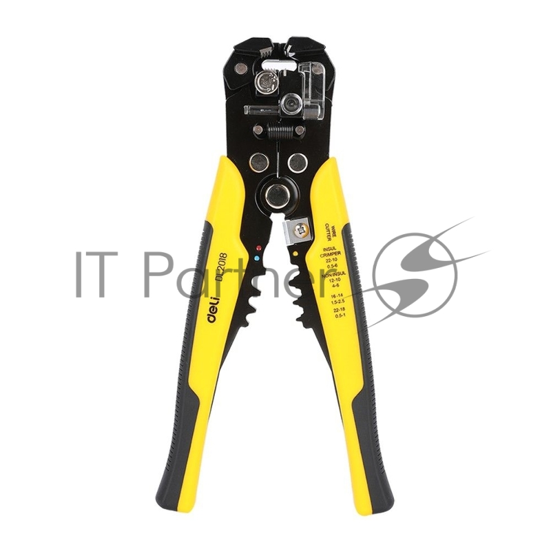 Инструмент многофункциональный для зачистки проводов (стриппер) 3-в-1 Deli DL2018 175мм, диапазон зачистки 0,6-2,6 мм, пружина с автоматическим возвратом