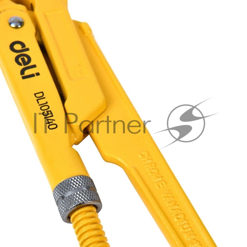 Трубный рычажный ключ №1 с прямыми губками Deli DL105140 315мм, раскрытие губок 0-40мм, сталь Cr-V