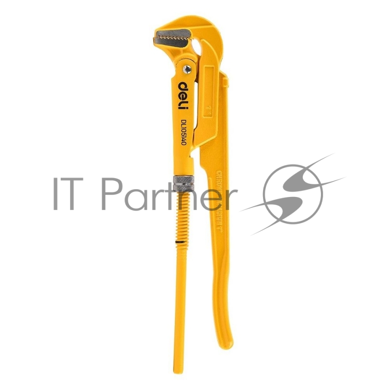 Трубный рычажный ключ №1 с прямыми губками Deli DL105140 315мм, раскрытие губок 0-40мм, сталь Cr-V