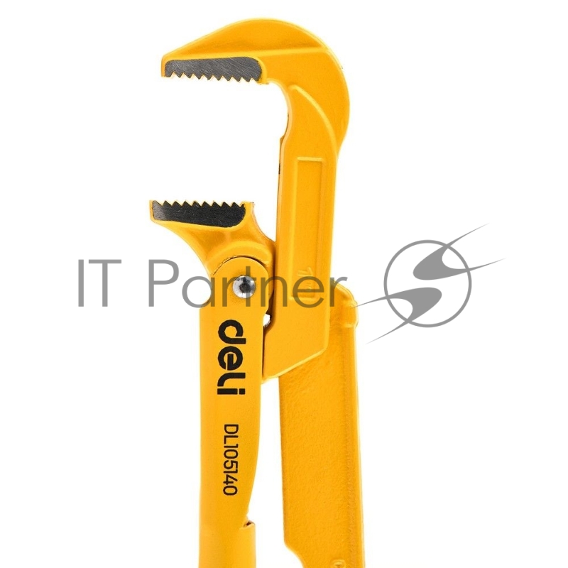 Трубный рычажный ключ №1 с прямыми губками Deli DL105140 315мм, раскрытие губок 0-40мм, сталь Cr-V