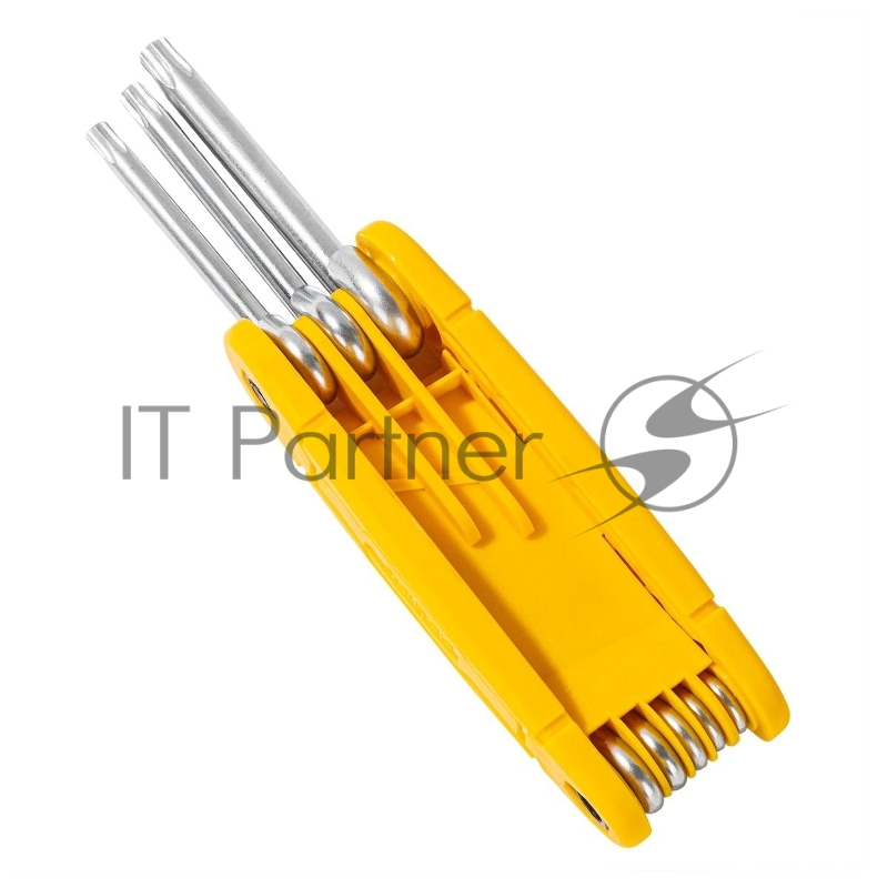 Набор складных шестигранных ключей TORX Deli DL234308 размеры T9,T10,T15,T20,T25,T27,T30,T40, пластиковый держатель